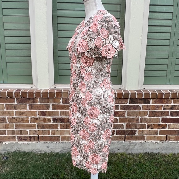 Calvin Klein Floral Embroidered Lace Sheath Dress - Picture 7 of 10